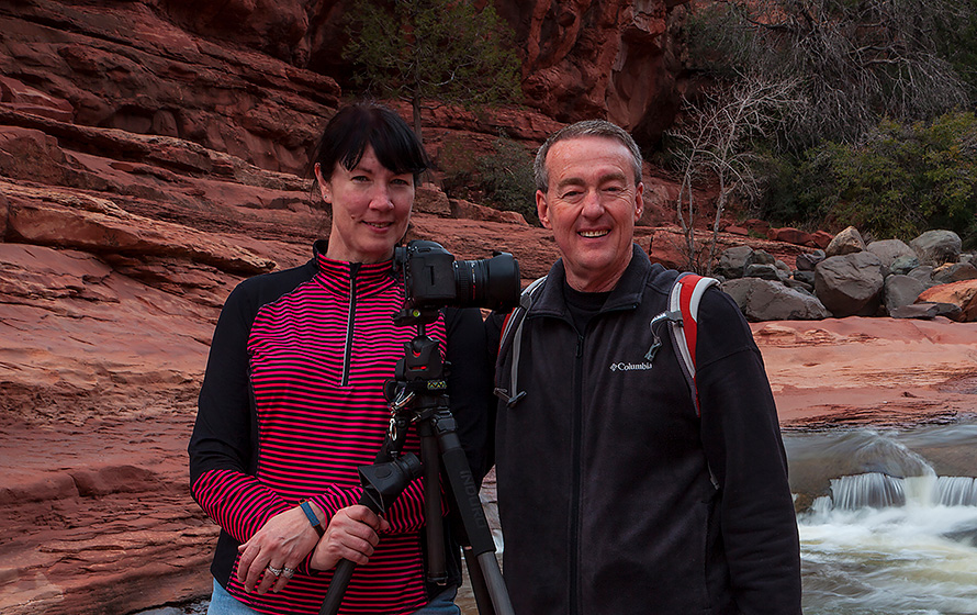 Roger and Caryn in Oak Creek Canyon